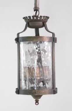 Arts & Crafts Hammered Brass Crackled Glass Lantern 15 Arts & Crafts Hammered Brass Crackled Glass Lantern -OGT Sale Store wall ceiling lanterns for sale q272368