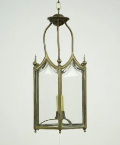 Vintage Gothic Brass Clear Glass Lantern Pendant Light -OGT Sale Store wall ceiling lanterns for sale q285074