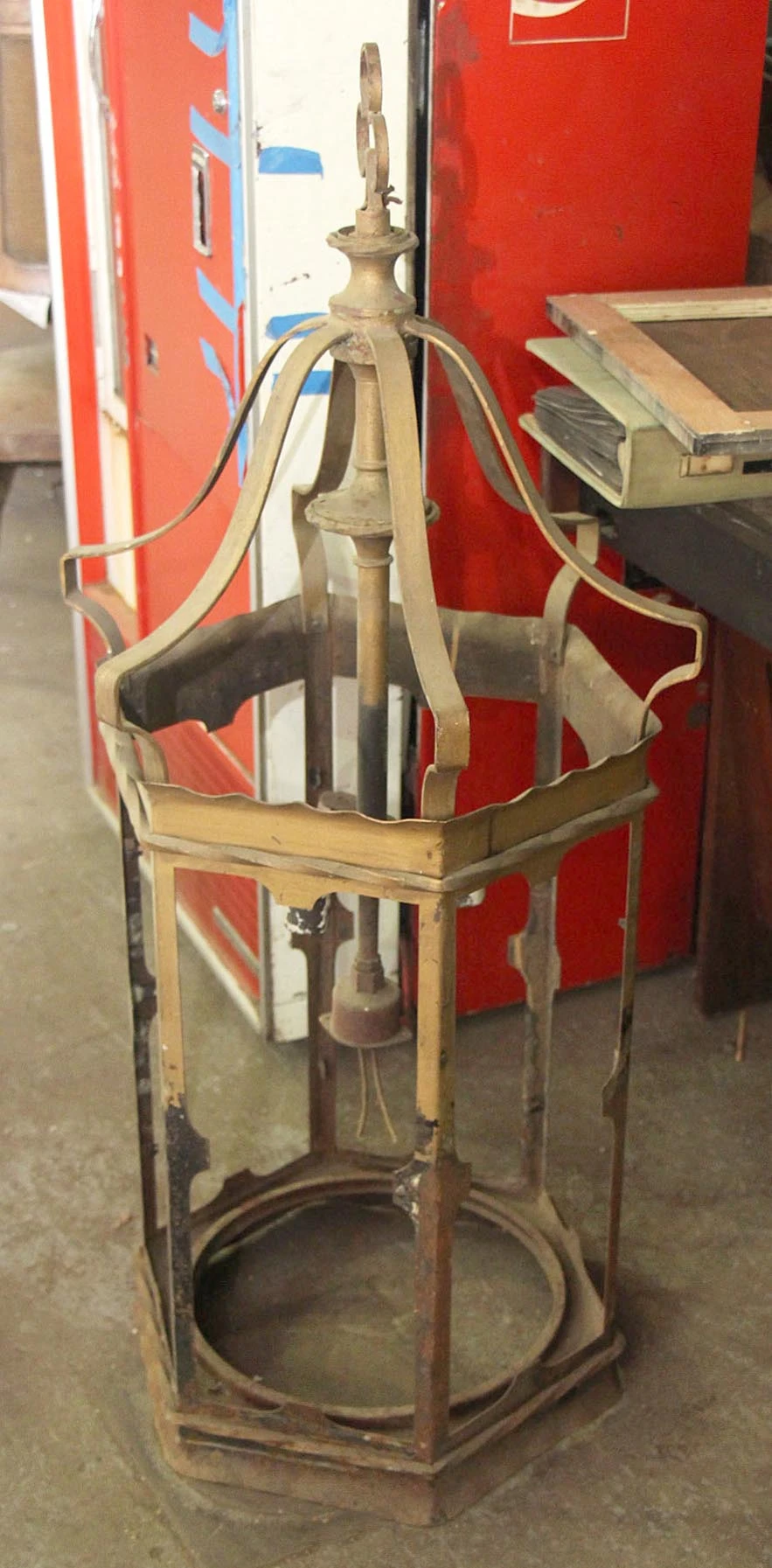 Antique Ecclesiastical Brass Lantern 4 Antique Ecclesiastical Brass Lantern - Image 2