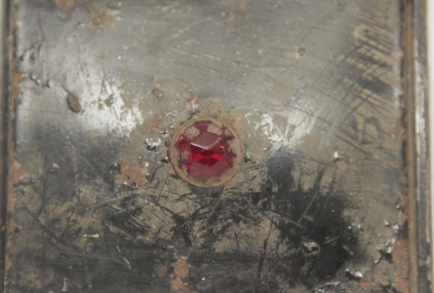 Old Red Jeweled Carriage Lantern 4 Old Red Jeweled Carriage Lantern - Image 2