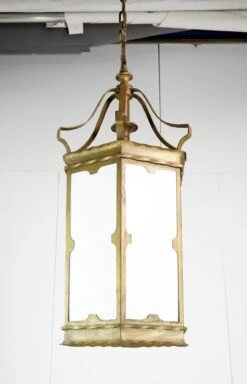 Traditional Gold Painted Steel White Glass Panels Hanging Lantern 18 Traditional Gold Painted Steel White Glass Panels Hanging Lantern -OGT Sale Store wall ceiling lanterns q281957