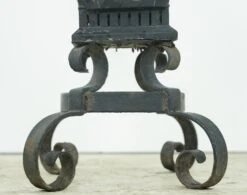 Vintage Black Iron Standing Green Slag Glass Lantern 16 Vintage Black Iron Standing Green Slag Glass Lantern -OGT Sale Store wall ceiling lanterns q282973