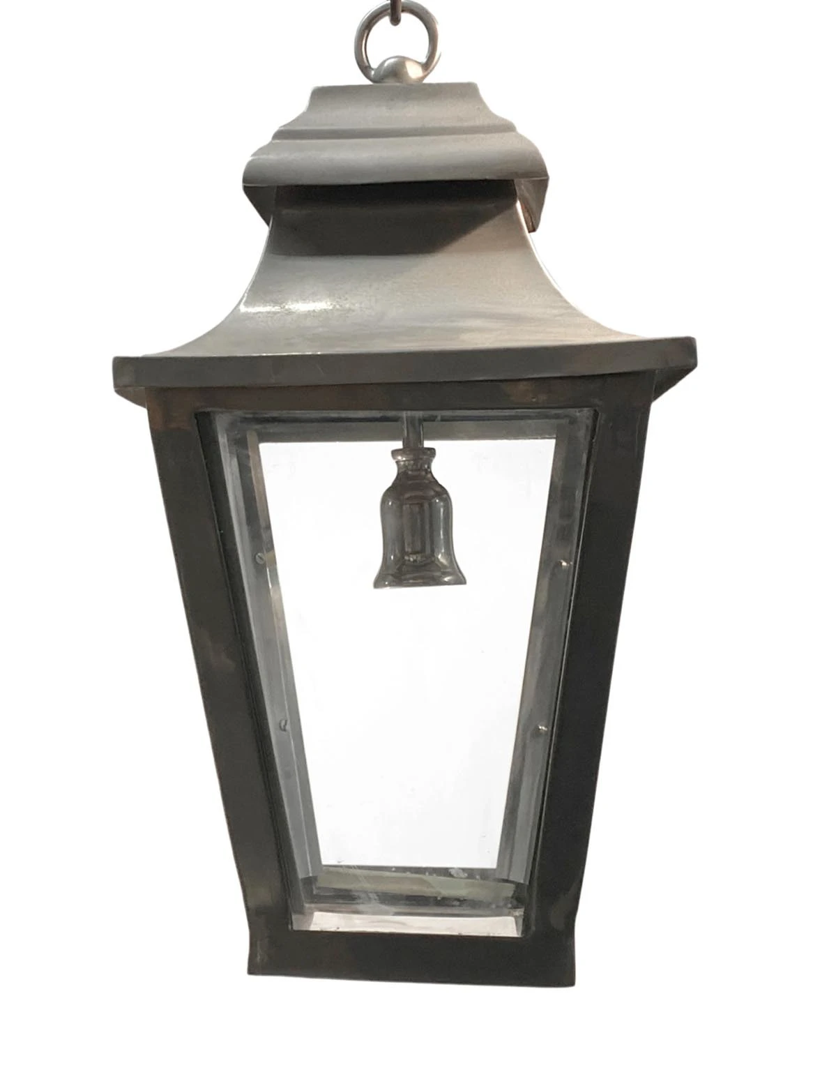 Traditional Nickel Over Brass 22 In. Hanging Lantern 3 Traditional Nickel Over Brass 22 In. Hanging Lantern