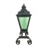 Vintage Black Iron Standing Green Slag Glass Lantern 2 Vintage Black Iron Standing Green Slag Glass Lantern -OGT Sale Store wall ceiling lanterns vintage black iron standing green slag glass lantern q282973