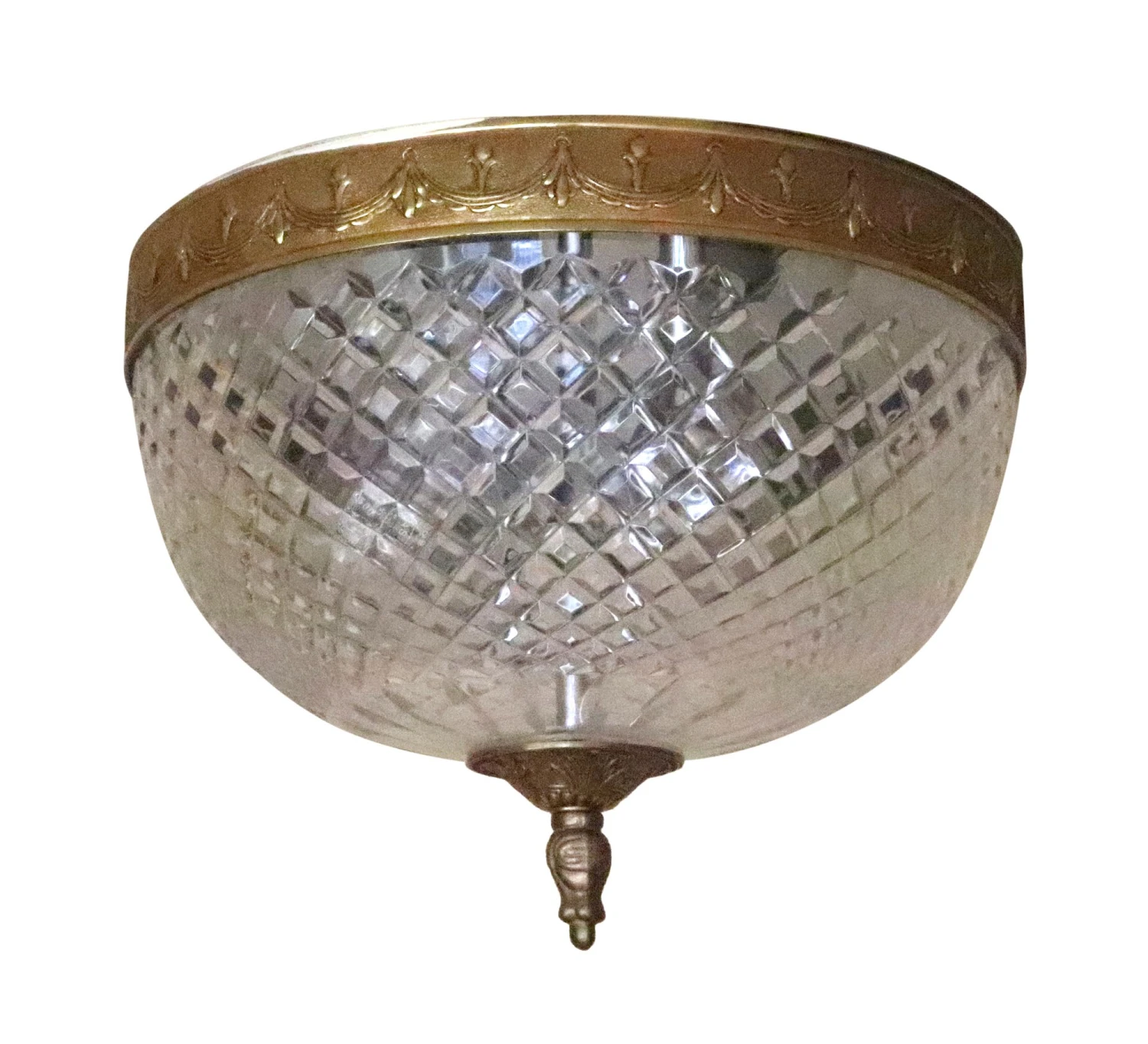 Waldorf Astoria 10 In. Crystal Brass Flush Mount Light 6 Waldorf Astoria 10 In. Crystal Brass Flush Mount Light - Image 4