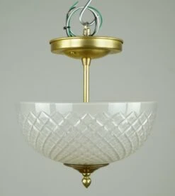 Waldorf Astoria Cut Frosted Crystal Brass Semi Flush Mount 17 Waldorf Astoria Cut Frosted Crystal Brass Semi Flush Mount -OGT Sale Store wan251288b 08