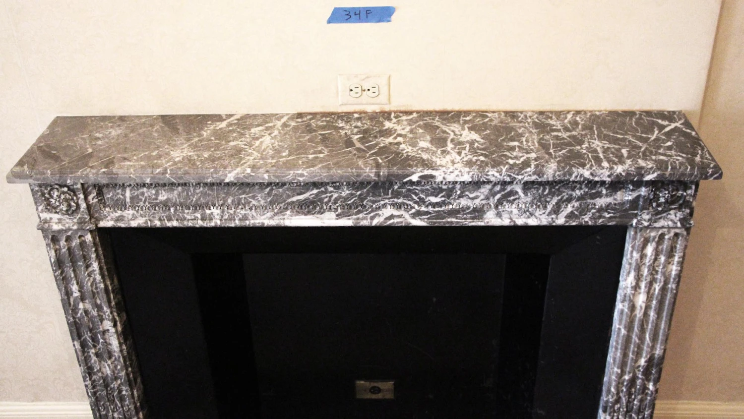 Waldorf Astoria Brown Breche Louis XVI Style Marble Mantel 9 Waldorf Astoria Brown Breche Louis XVI Style Marble Mantel - Image 7