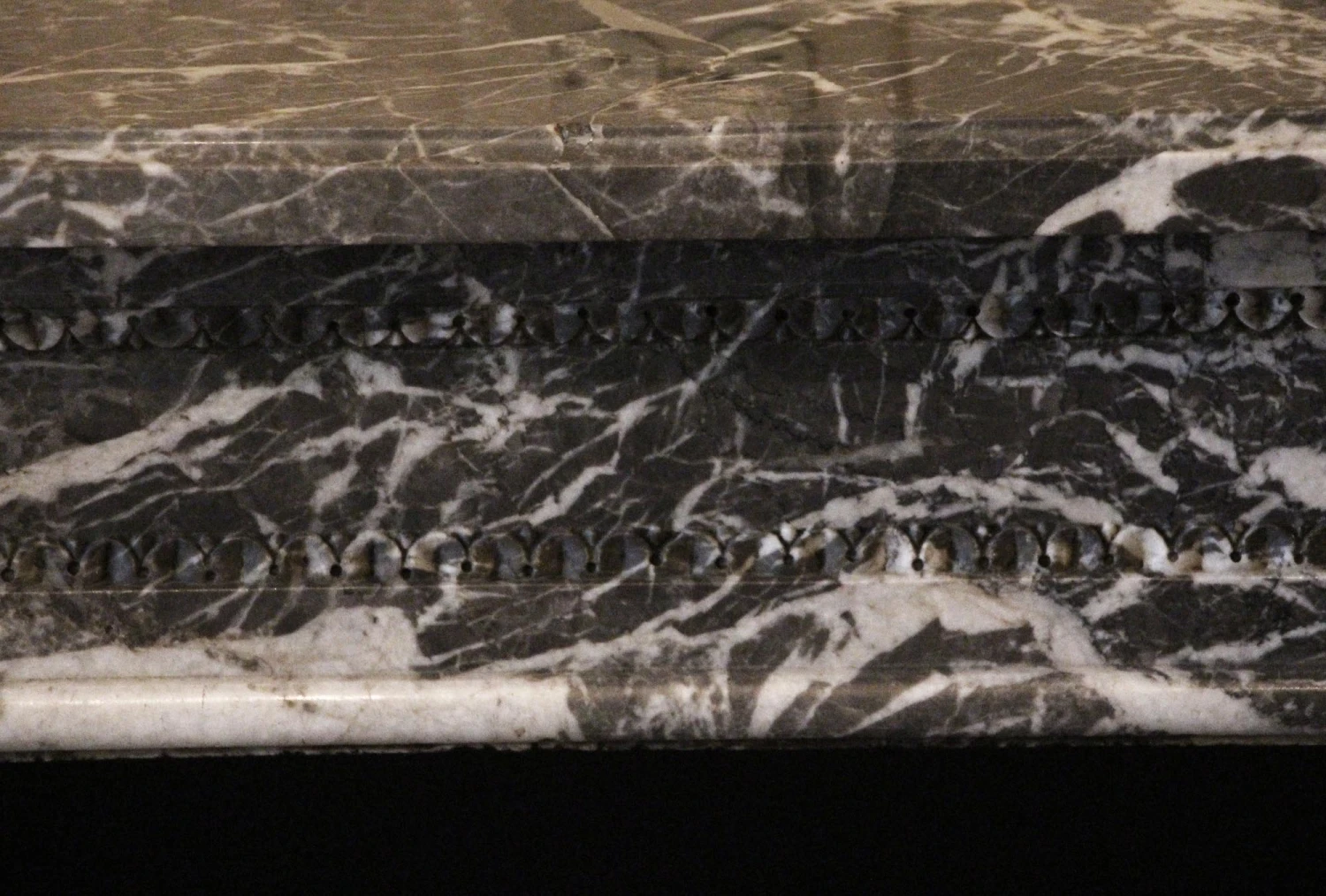 Waldorf Astoria Brown Breche Louis XVI Style Marble Mantel 11 Waldorf Astoria Brown Breche Louis XVI Style Marble Mantel - Image 9