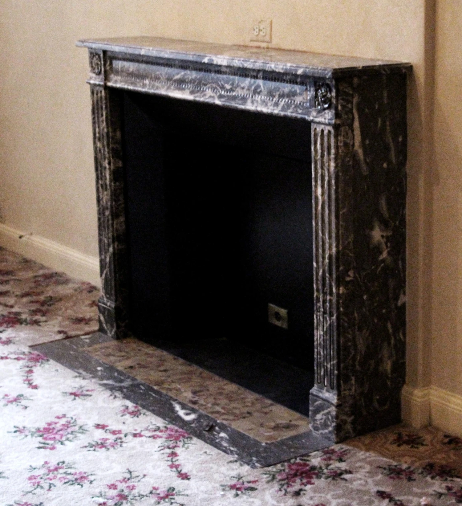 Waldorf Astoria Brown Breche Louis XVI Style Marble Mantel 16 Waldorf Astoria Brown Breche Louis XVI Style Marble Mantel - Image 14