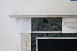 Statuary White & Verde Antico Green Marble Mantel From The Herbert Hoover Room Of The Waldorf Astoria 21 Statuary White & Verde Antico Green Marble Mantel From The Herbert Hoover Room Of The Waldorf Astoria -OGT Sale Store wan251349 06