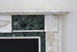 Statuary White & Verde Antico Green Marble Mantel From The Herbert Hoover Room Of The Waldorf Astoria 24 Statuary White & Verde Antico Green Marble Mantel From The Herbert Hoover Room Of The Waldorf Astoria -OGT Sale Store wan251349 09