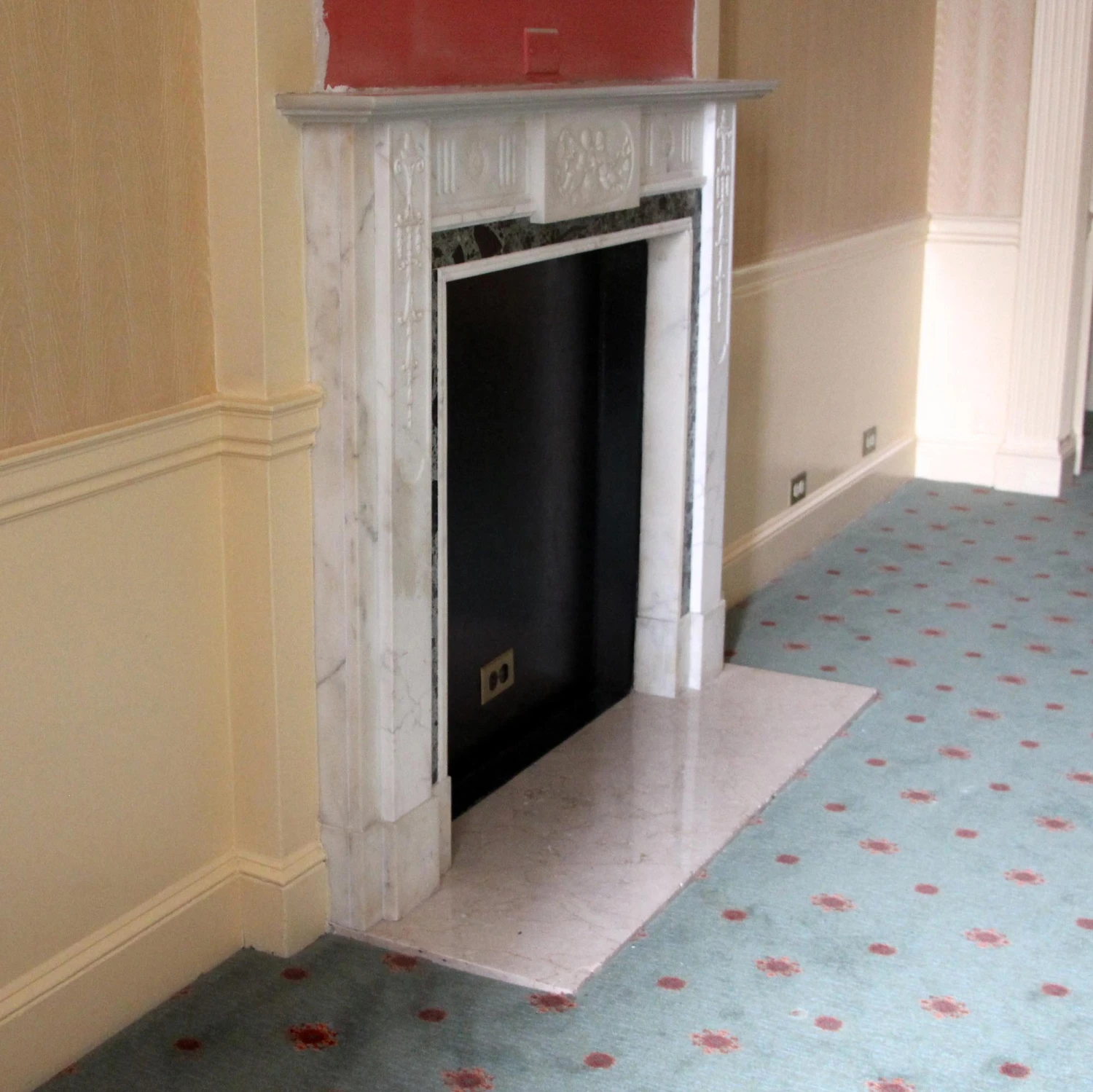 Waldorf Astoria English Regency Carrara Marble Mantel 6 Waldorf Astoria English Regency Carrara Marble Mantel - Image 4