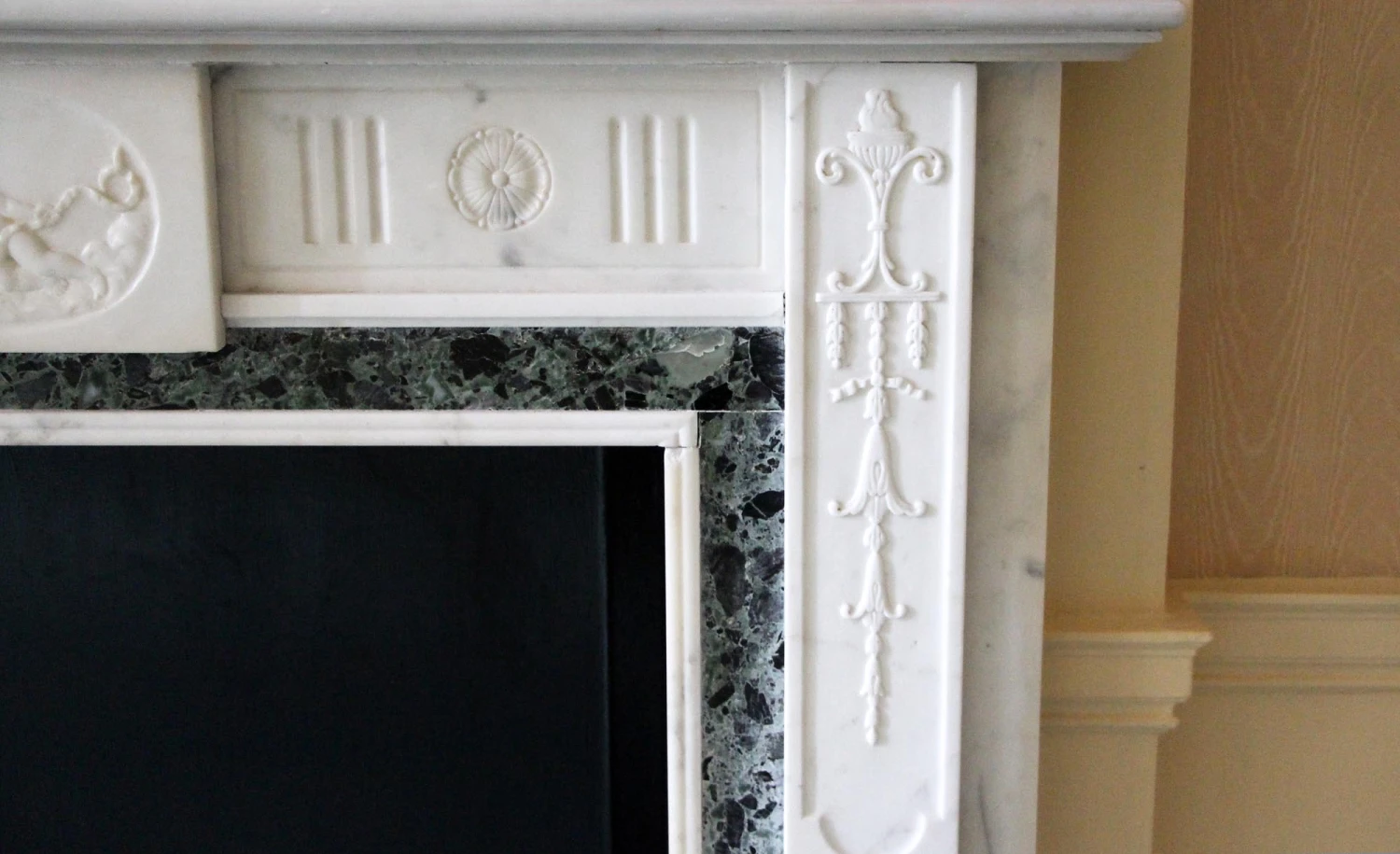Waldorf Astoria English Regency Carrara Marble Mantel 11 Waldorf Astoria English Regency Carrara Marble Mantel - Image 9