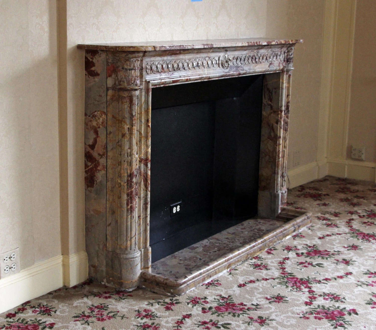 Waldorf Astoria French Regency Carved Brown Mantel 6 Waldorf Astoria French Regency Carved Brown Mantel - Image 4