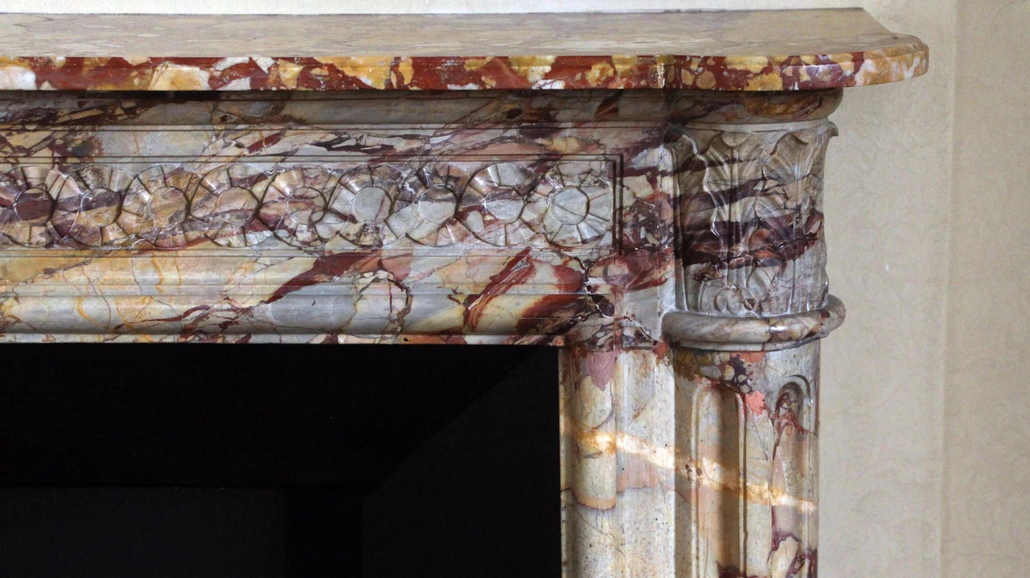 Waldorf Astoria French Regency Carved Brown Mantel 11 Waldorf Astoria French Regency Carved Brown Mantel - Image 9