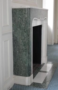 Waldorf Astoria Green & White Vintage Marble Mantel 21 Waldorf Astoria Green & White Vintage Marble Mantel -OGT Sale Store wan251364 04
