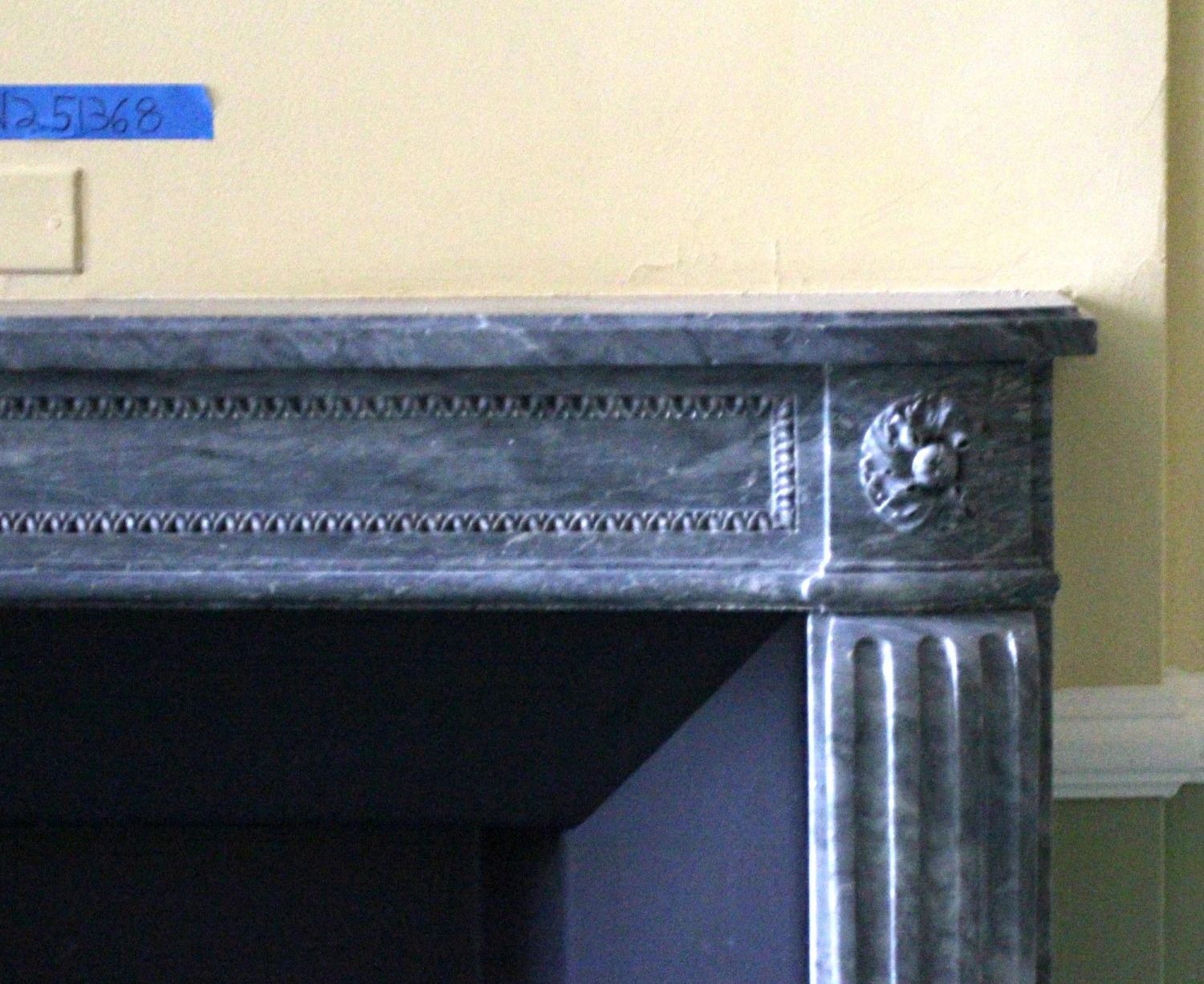 Waldorf Astoria Regency Gray & White Veined Marble Mantel 9 Waldorf Astoria Regency Gray & White Veined Marble Mantel - Image 7