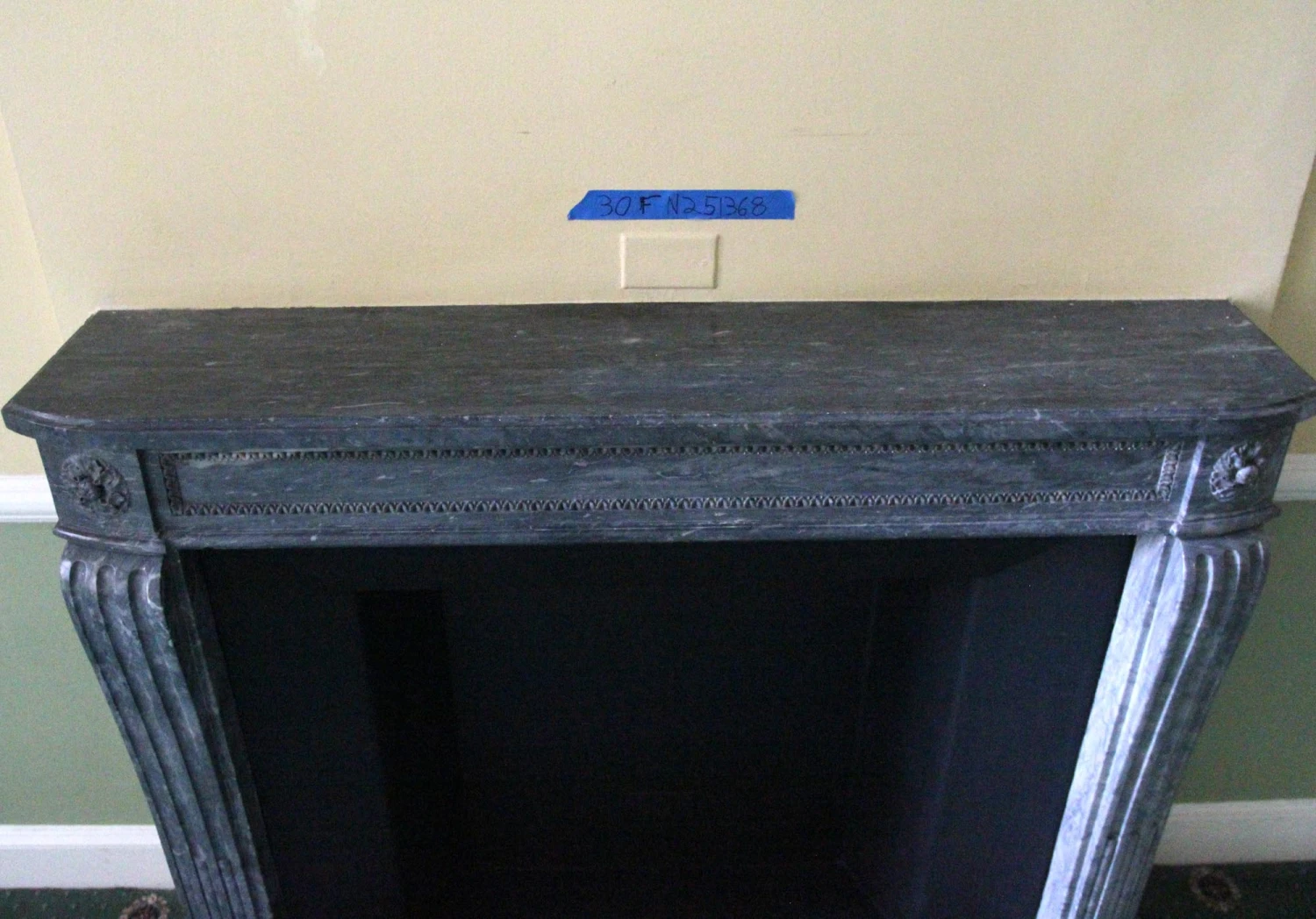 Waldorf Astoria Regency Gray & White Veined Marble Mantel 10 Waldorf Astoria Regency Gray & White Veined Marble Mantel - Image 8