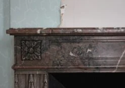 Waldorf Astoria Louis XVI Regency Brown Carved Marble Mantel 21 Waldorf Astoria Louis XVI Regency Brown Carved Marble Mantel -OGT Sale Store wan251369 04