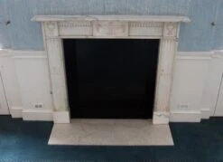 Waldorf Astoria English Regency White Statuary Marble Mantel -OGT Sale Store wan251382 05