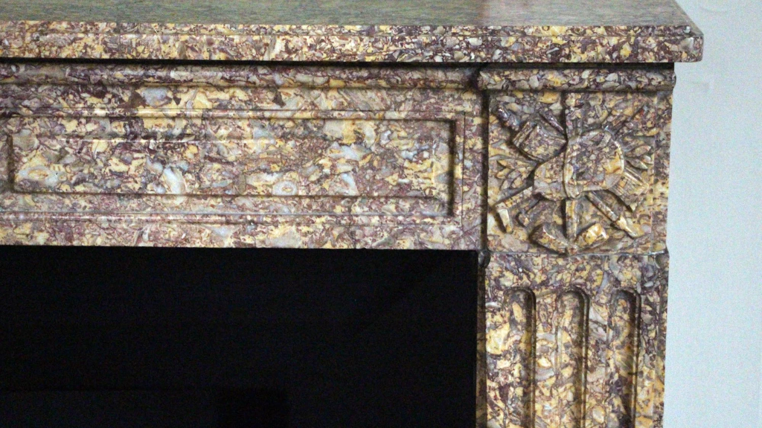 Waldorf Astoria Louis XVI Regency Carved Marble Mantel 11 Waldorf Astoria Louis XVI Regency Carved Marble Mantel - Image 9