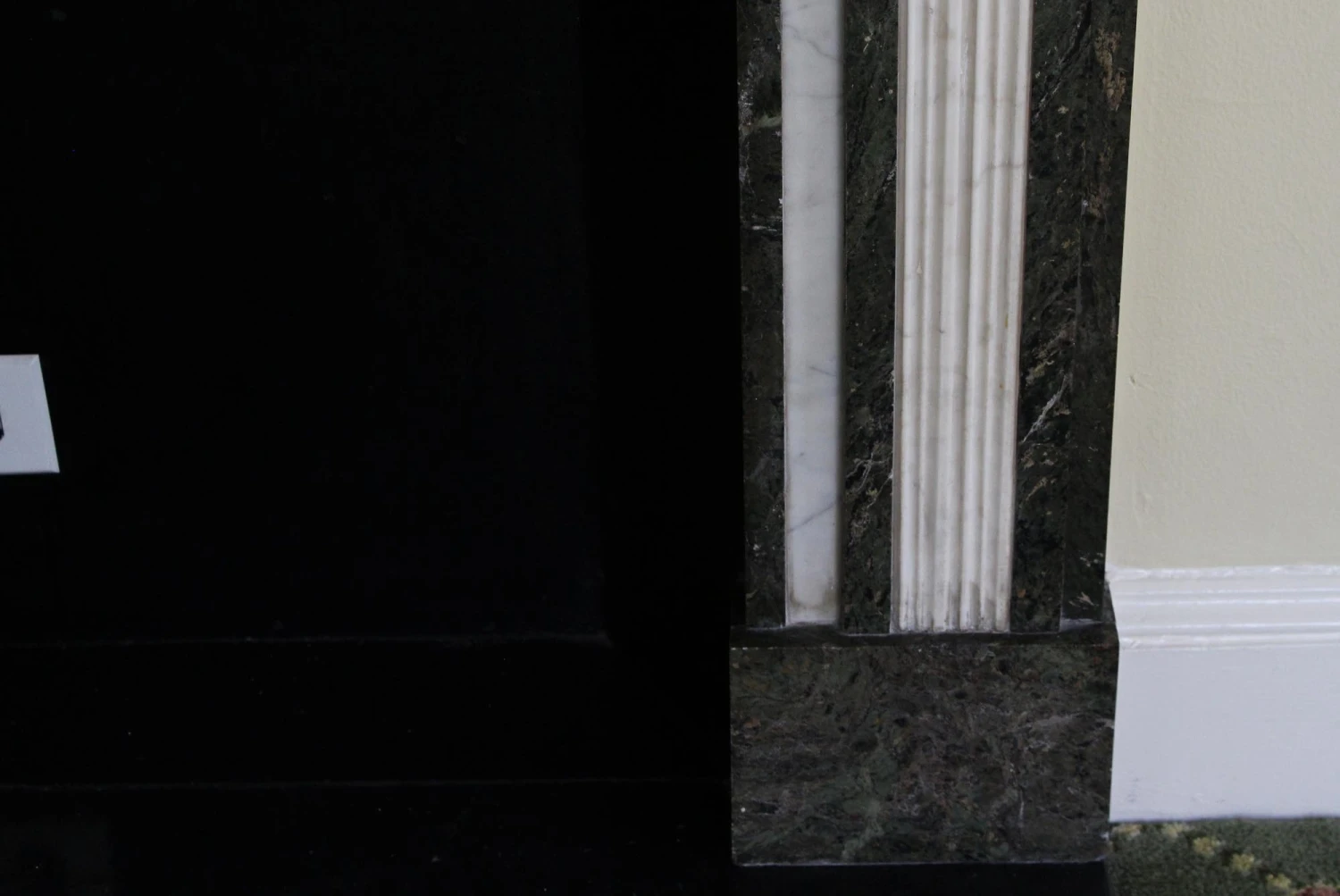 Waldorf Astoria Gray & White Figural Marble Mantel 12 Waldorf Astoria Gray & White Figural Marble Mantel - Image 10