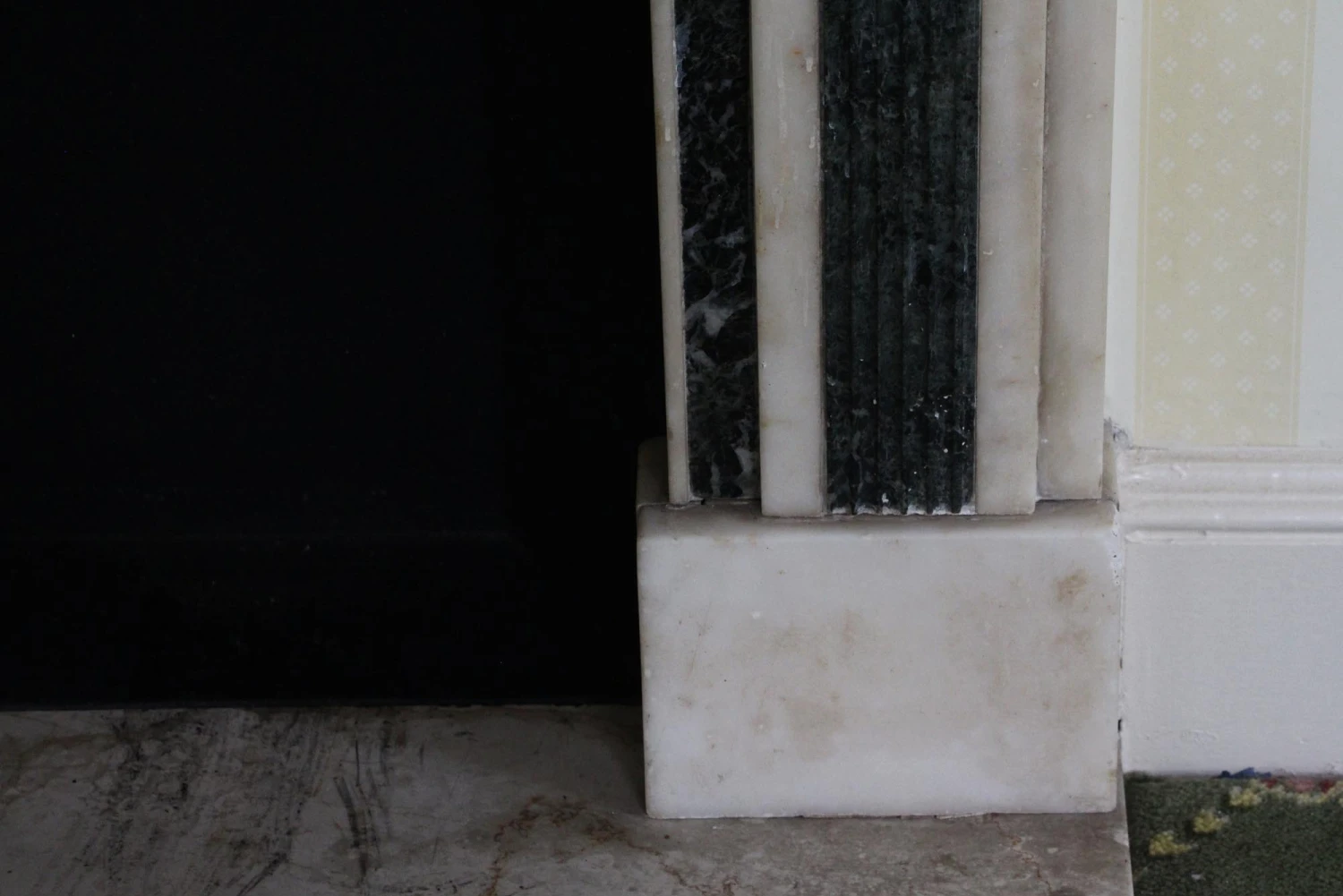 Waldorf Astoria Green & White Figural Marble Mantel 13 Waldorf Astoria Green & White Figural Marble Mantel - Image 11