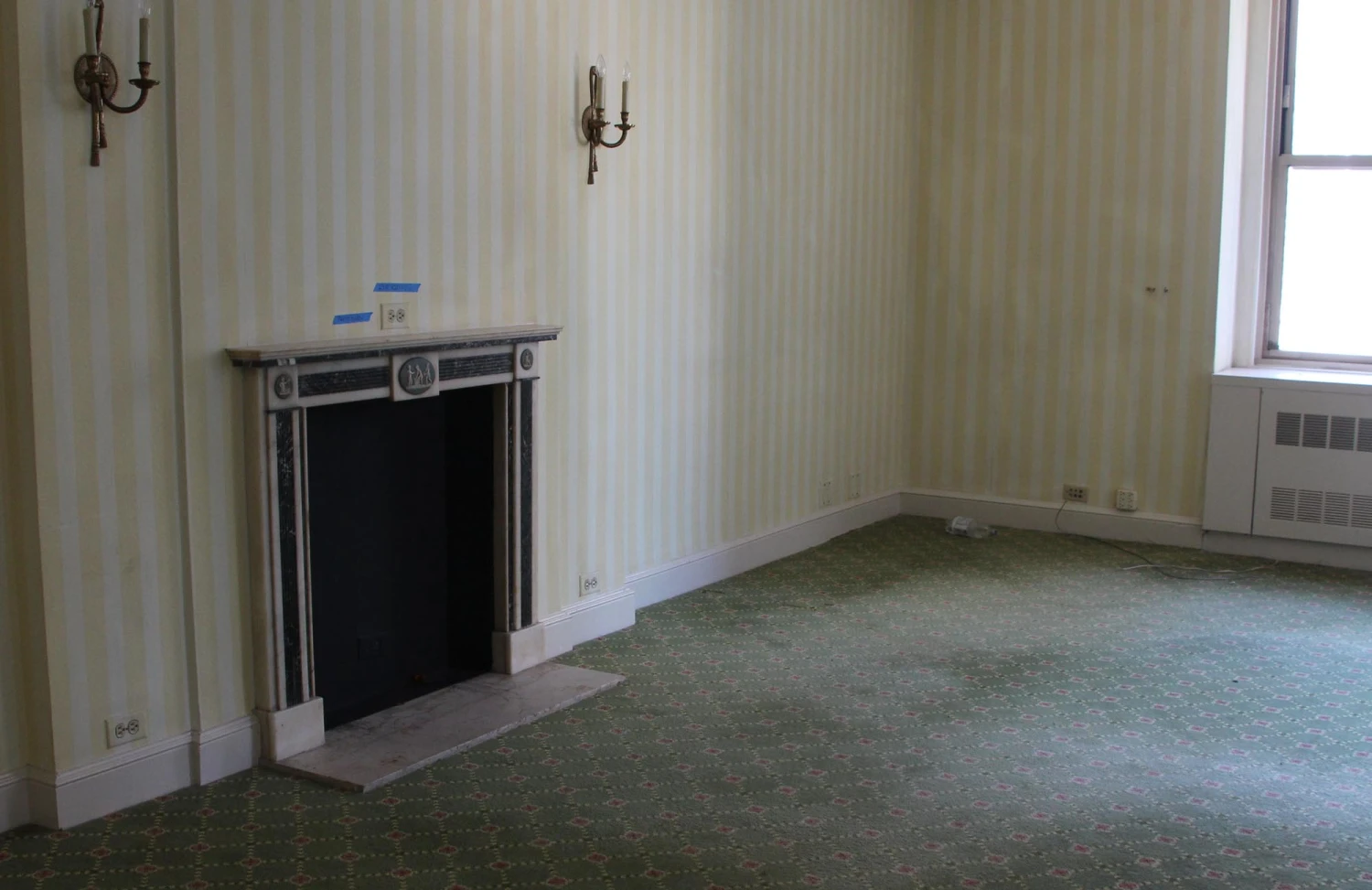 Waldorf Astoria Green & White Figural Marble Mantel 16 Waldorf Astoria Green & White Figural Marble Mantel - Image 14