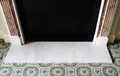 Waldorf Astoria Marble Mantel With Red & Yellow Inlay 26 Waldorf Astoria Marble Mantel With Red & Yellow Inlay -OGT Sale Store wan251550 11