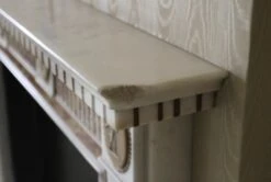 Waldorf Astoria Marble Mantel With Red & Yellow Inlay 27 Waldorf Astoria Marble Mantel With Red & Yellow Inlay -OGT Sale Store wan251550 12