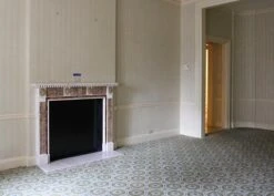 Waldorf Astoria Marble Mantel With Red & Yellow Inlay 28 Waldorf Astoria Marble Mantel With Red & Yellow Inlay -OGT Sale Store wan251550 13