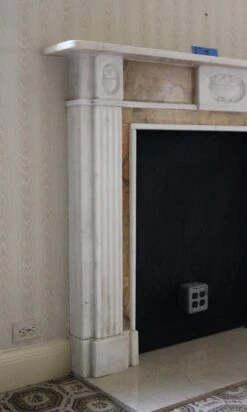 Waldorf Astoria White Marble Mantel With Sienna Trim 20 Waldorf Astoria White Marble Mantel With Sienna Trim -OGT Sale Store wan251552 05