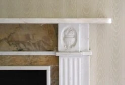 Waldorf Astoria White Marble Mantel With Sienna Trim 23 Waldorf Astoria White Marble Mantel With Sienna Trim -OGT Sale Store wan251552 08