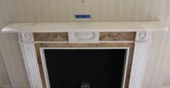 Waldorf Astoria White Marble Mantel With Sienna Trim 26 Waldorf Astoria White Marble Mantel With Sienna Trim -OGT Sale Store wan251552 11