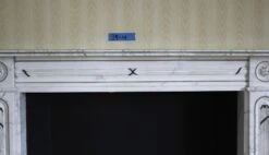 Waldorf Astoria White Marble Mantel With Bulls Eye Motif 17 Waldorf Astoria White Marble Mantel With Bulls Eye Motif -OGT Sale Store wan251560 05