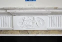 Waldorf Astoria White Marble Mantel With Yellow Trim 21 Waldorf Astoria White Marble Mantel With Yellow Trim -OGT Sale Store wan251570 05