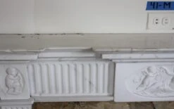 Waldorf Astoria White Marble Mantel With Yellow Trim 23 Waldorf Astoria White Marble Mantel With Yellow Trim -OGT Sale Store wan251570 07