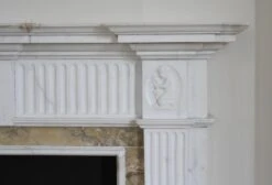 Waldorf Astoria White Marble Mantel With Yellow Trim 24 Waldorf Astoria White Marble Mantel With Yellow Trim -OGT Sale Store wan251570 08