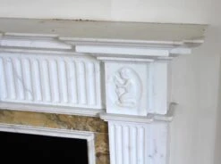 Waldorf Astoria White Marble Mantel With Yellow Trim 25 Waldorf Astoria White Marble Mantel With Yellow Trim -OGT Sale Store wan251570 09