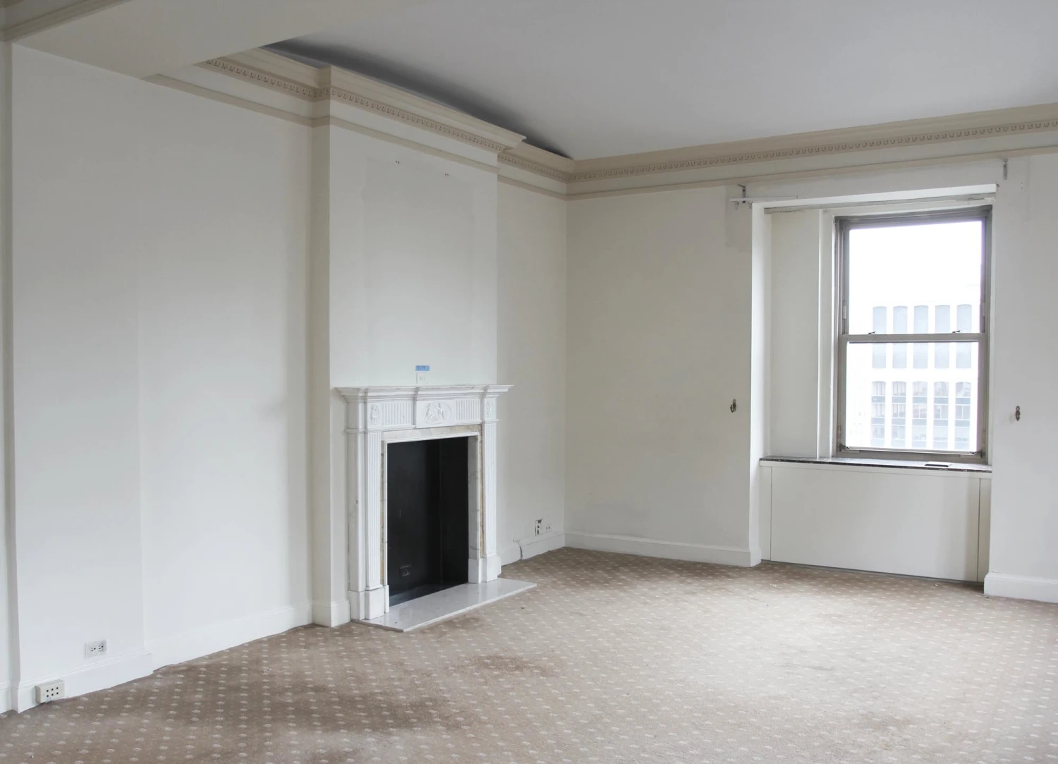 Waldorf Astoria White Marble Mantel With Yellow Trim 16 Waldorf Astoria White Marble Mantel With Yellow Trim - Image 14