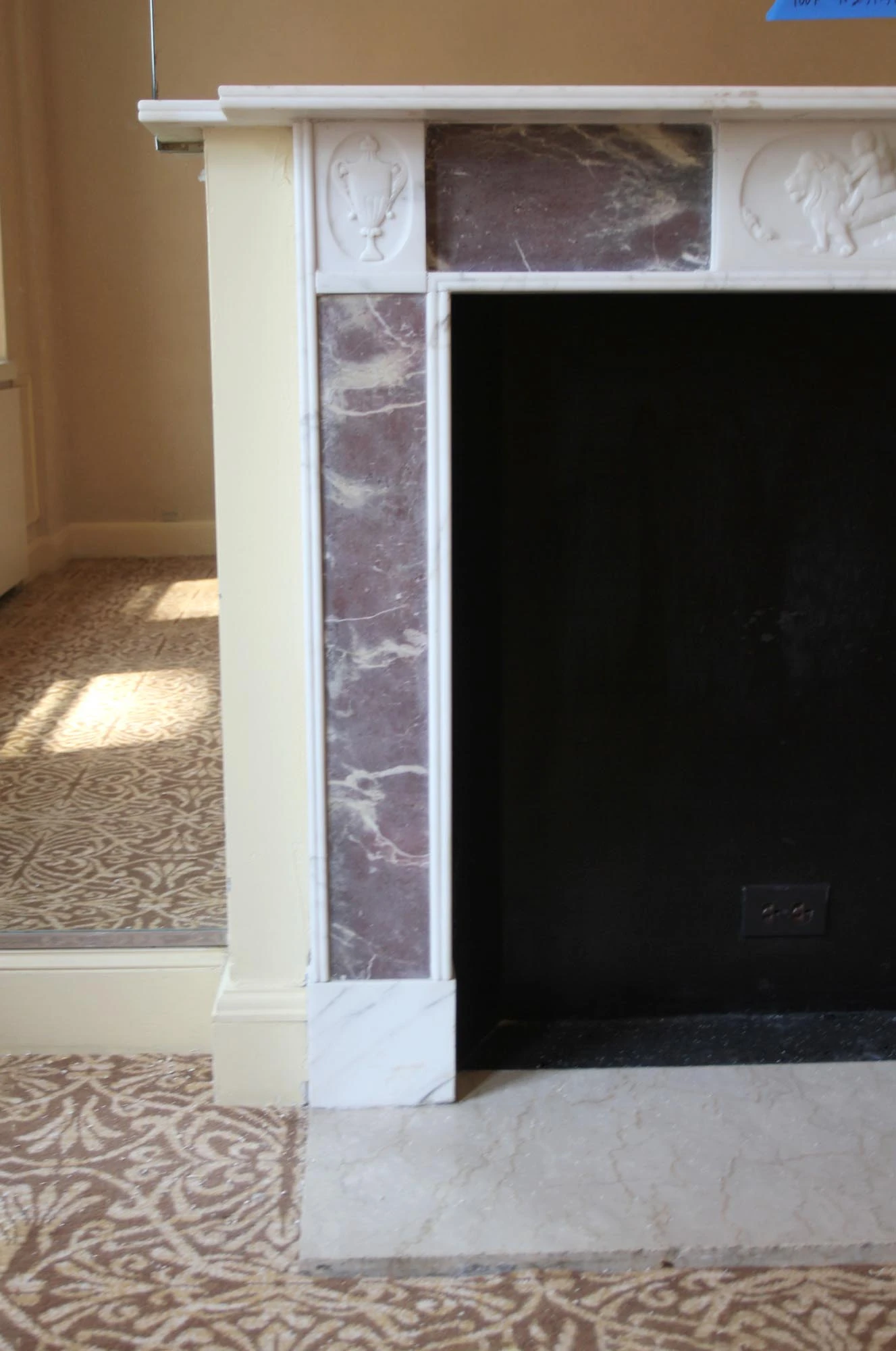 Waldorf Astoria English Regency Marble Fireplace Mantel 8 Waldorf Astoria English Regency Marble Fireplace Mantel - Image 6