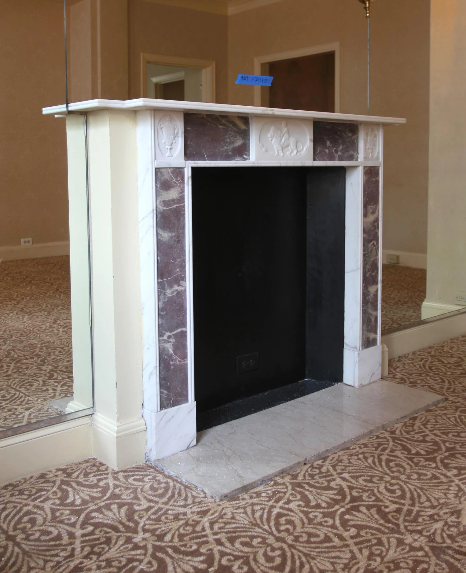 Waldorf Astoria English Regency Marble Fireplace Mantel 14 Waldorf Astoria English Regency Marble Fireplace Mantel - Image 12