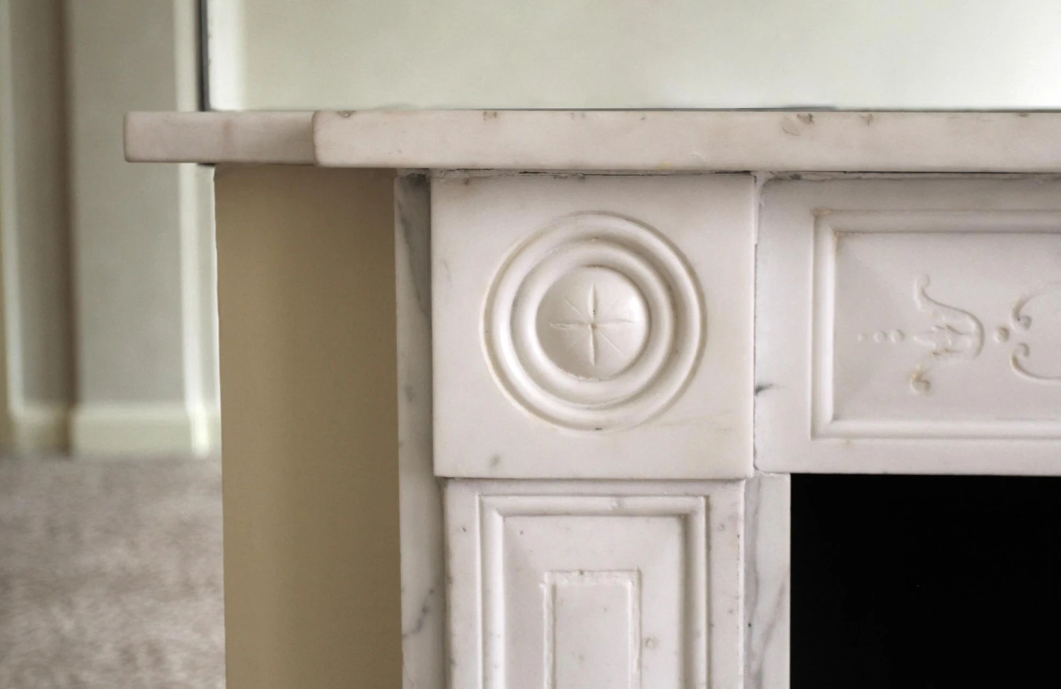 Waldorf Astoria 19th Century English Regency Marble Mantel 9 Waldorf Astoria 19th Century English Regency Marble Mantel - Image 7