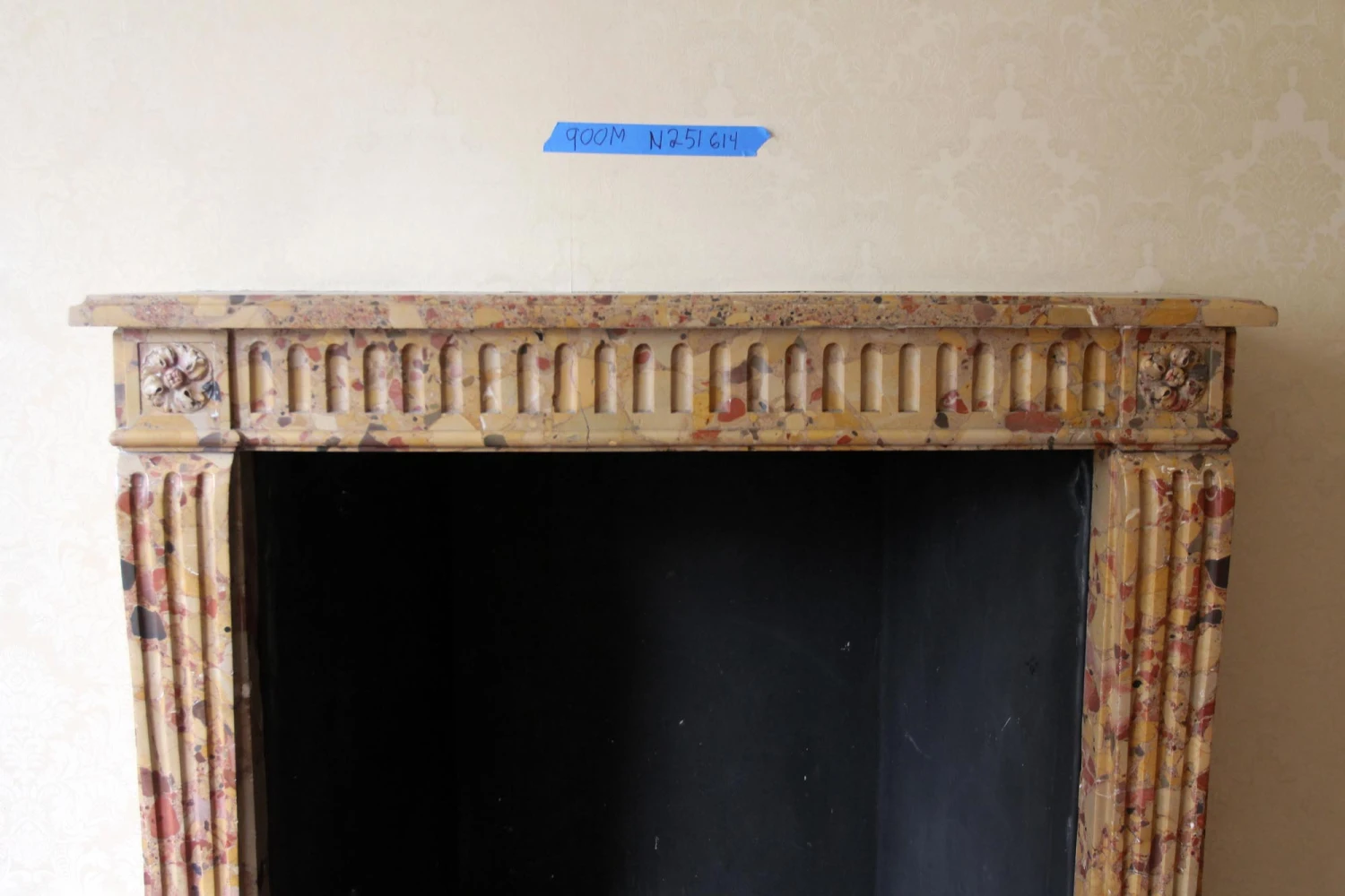 French Regency Breche D’Alep Louis XVI Marble Mantel 7 French Regency Breche D’Alep Louis XVI Marble Mantel - Image 5