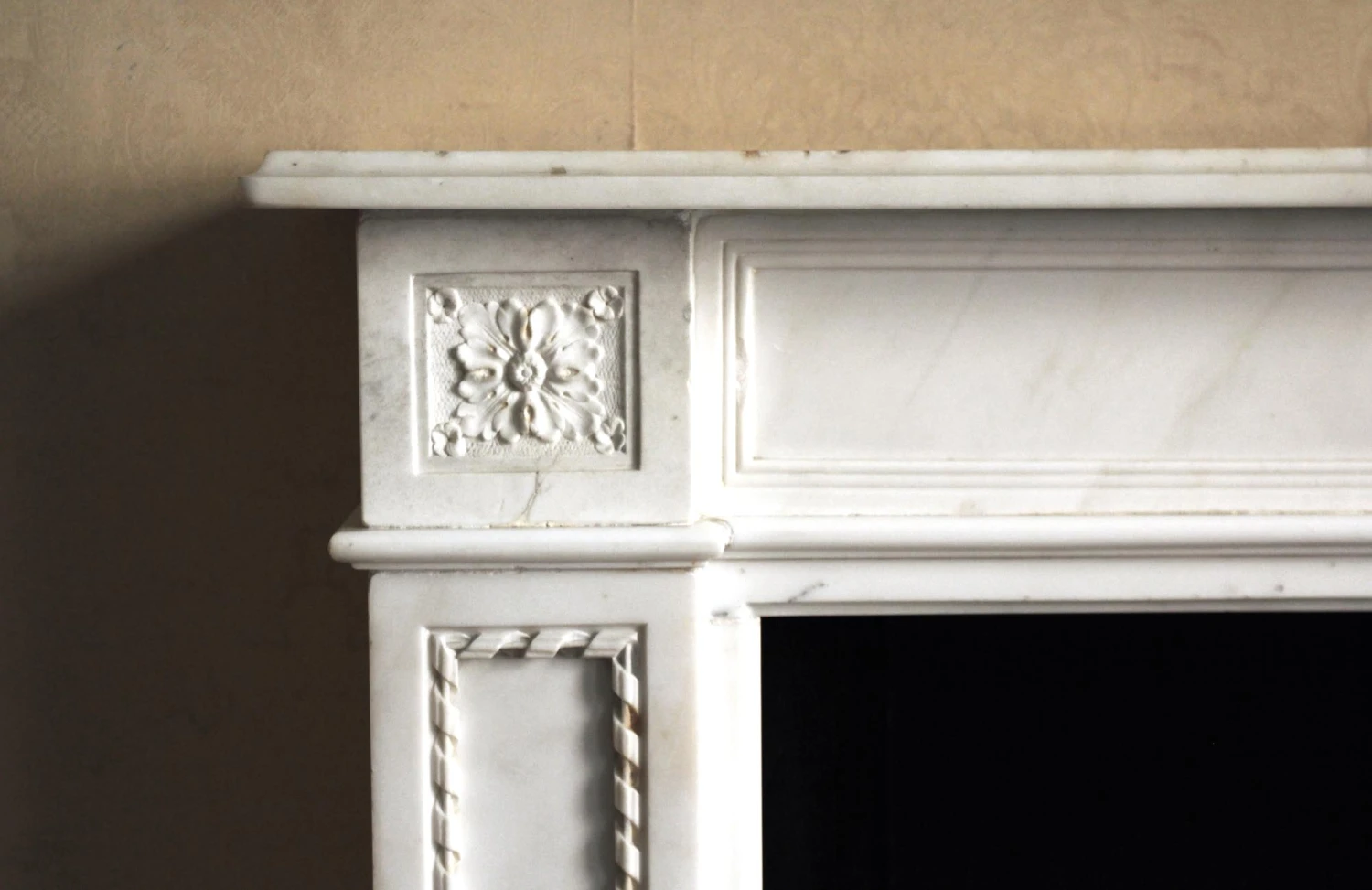 Waldorf Astoria Statuary Marble French Regency Mantel 8 Waldorf Astoria Statuary Marble French Regency Mantel - Image 6