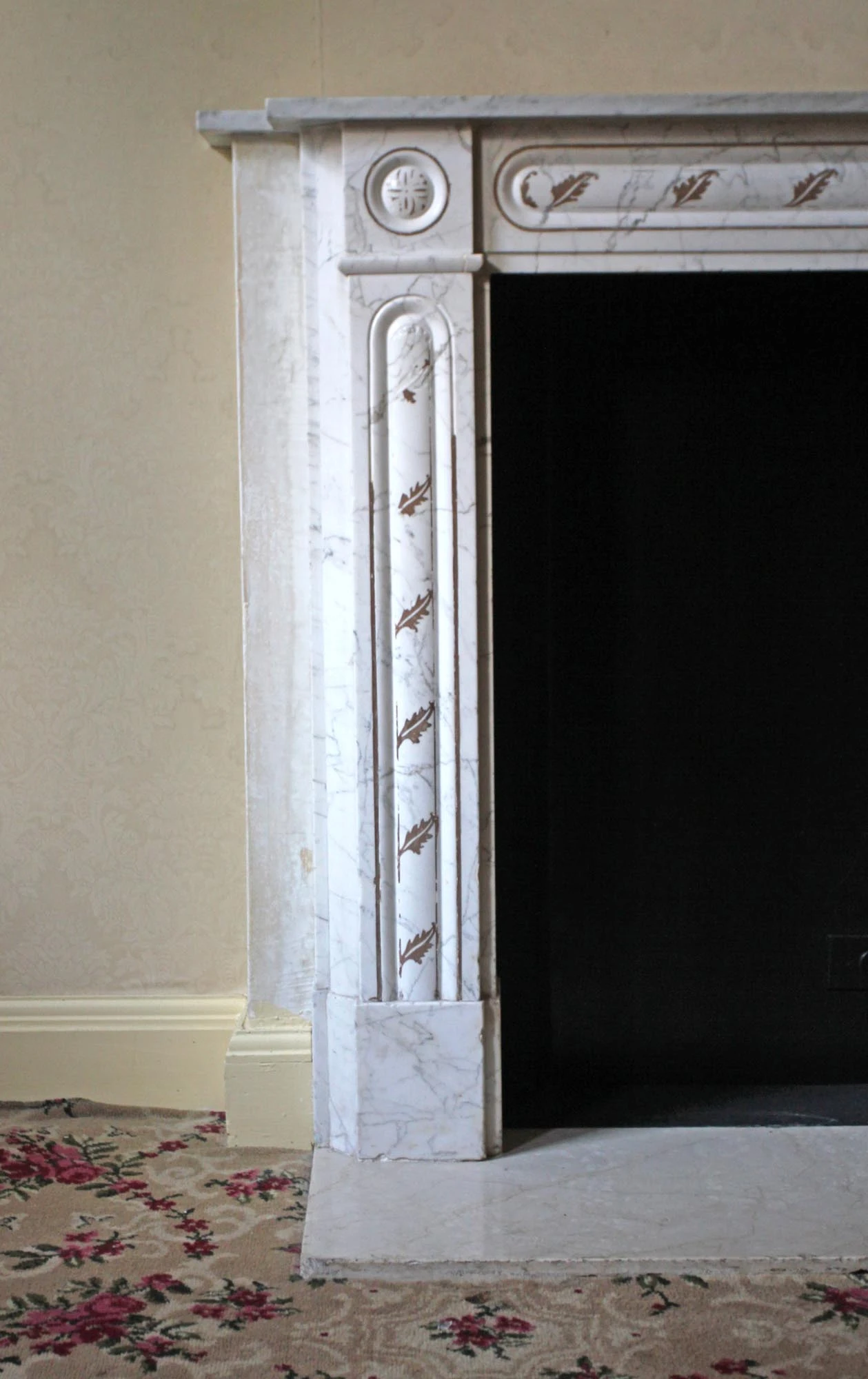 Waldorf Astoria English Regency White Carrara Marble Mantel 7 Waldorf Astoria English Regency White Carrara Marble Mantel - Image 5