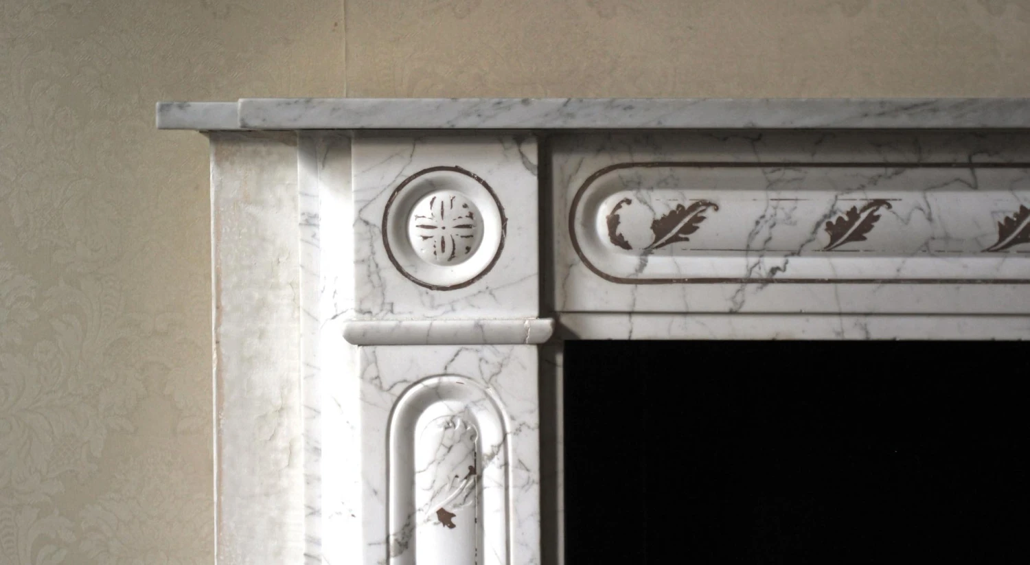 Waldorf Astoria English Regency White Carrara Marble Mantel 8 Waldorf Astoria English Regency White Carrara Marble Mantel - Image 6