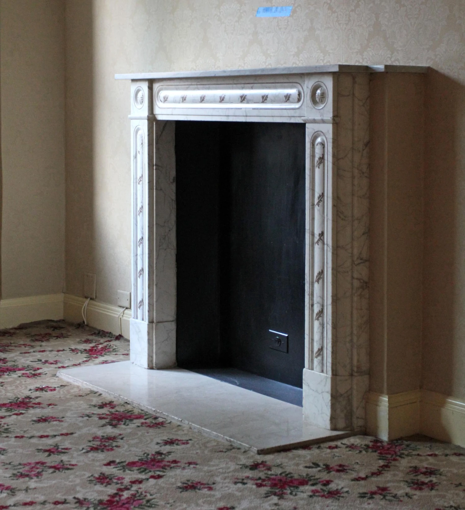 Waldorf Astoria English Regency White Carrara Marble Mantel 14 Waldorf Astoria English Regency White Carrara Marble Mantel - Image 12