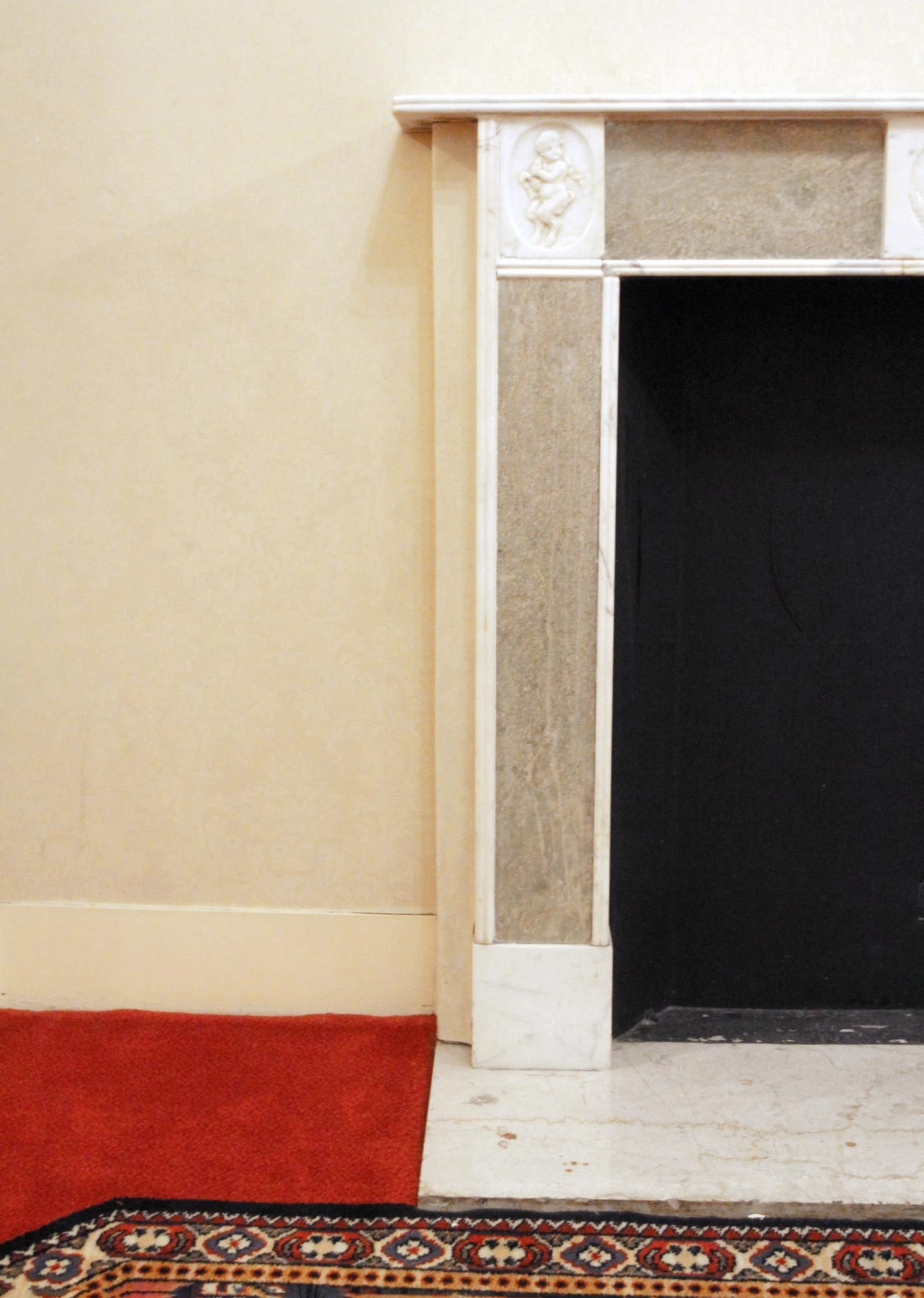 Waldorf Astoria English Regency Tan & Green Marble Mantel 7 Waldorf Astoria English Regency Tan & Green Marble Mantel - Image 5