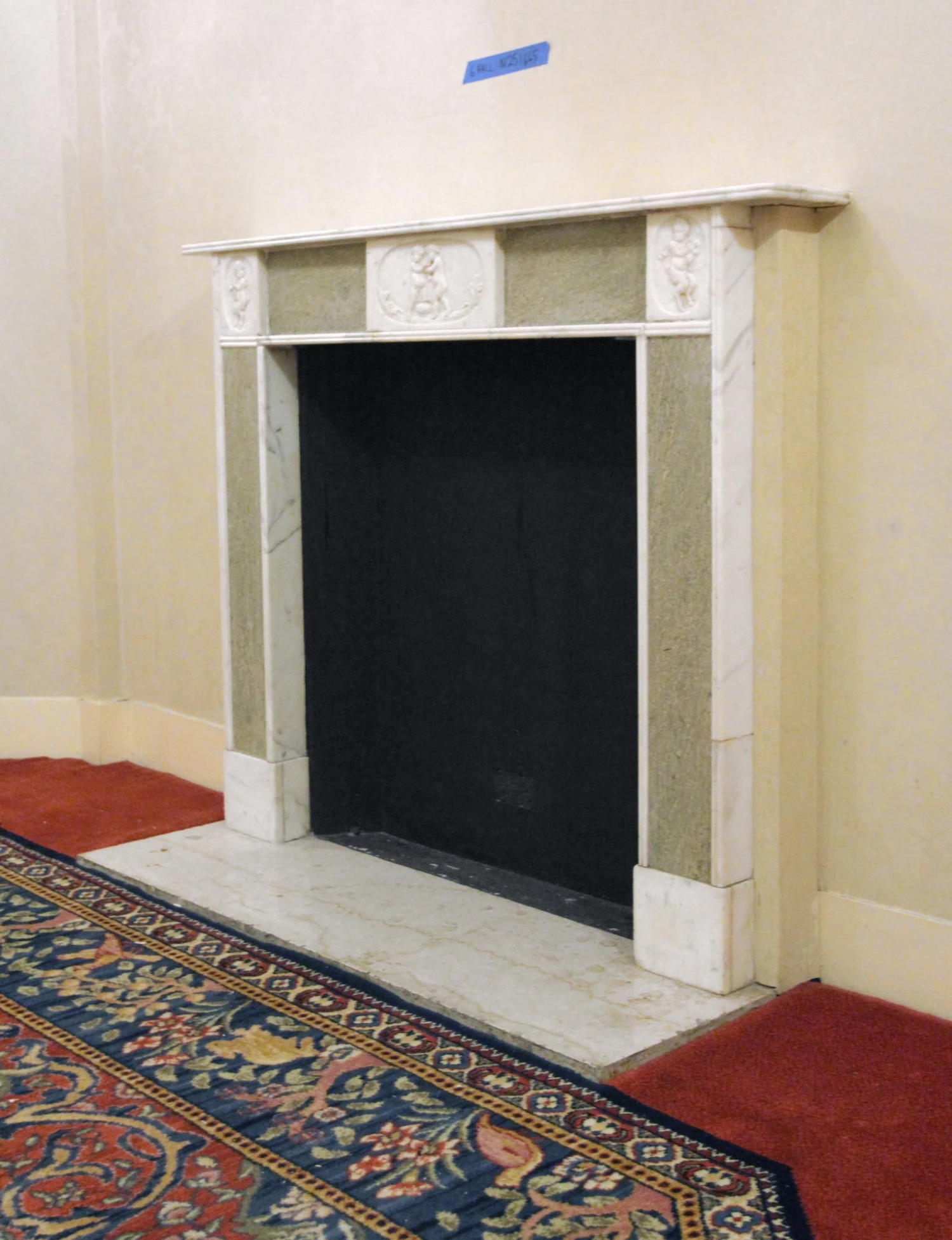 Waldorf Astoria English Regency Tan & Green Marble Mantel 16 Waldorf Astoria English Regency Tan & Green Marble Mantel - Image 14